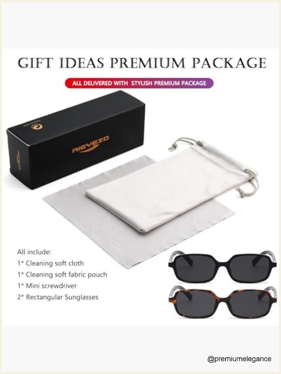 Retro Rectangular Sunglasses Fashion Square Small Frame Shades UV400 Protection main image 5